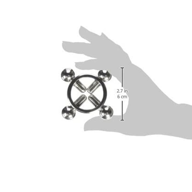Master Series Rings of Fire Stainless Steel Nipple Clamp Set - Stainless Steel - Master Series Rings of Fire Stainless Steel Nipple Clamp Set