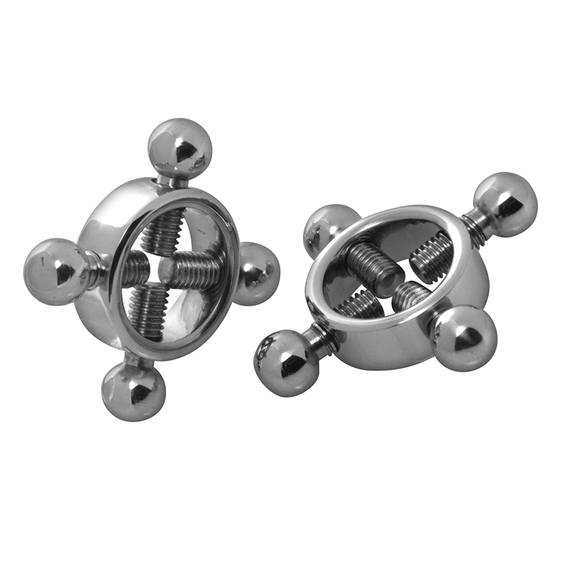 Master Series Rings of Fire Stainless Steel Nipple Clamp Set - Stainless Steel