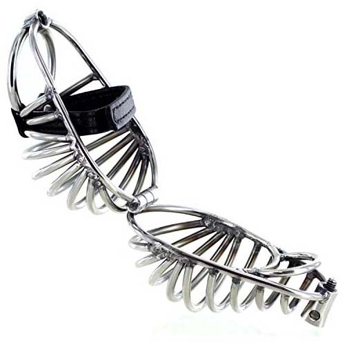 Mr S Leather Stainless Steel Seed Pod Chastity Cage - Stainless Steel - Mr S Leather Stainless Steel Seed Pod Chastity Cage
