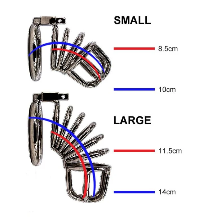Spiral Stainless Steel Male Chastity Device - Stainless Steel - Spiral Stainless Steel Male Chastity Device