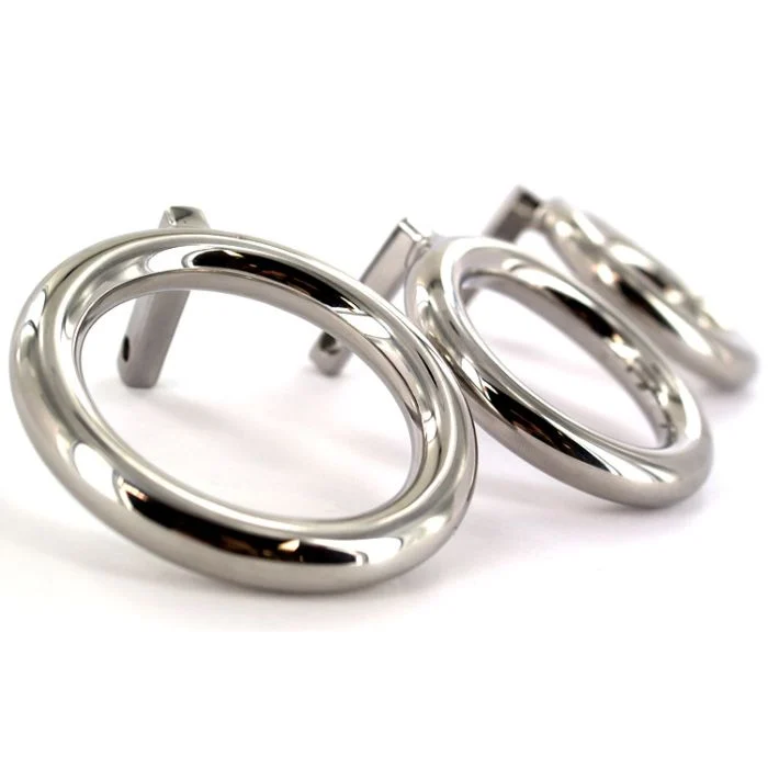 Spiral Stainless Steel Male Chastity Device - Stainless Steel - Spiral Stainless Steel Male Chastity Device