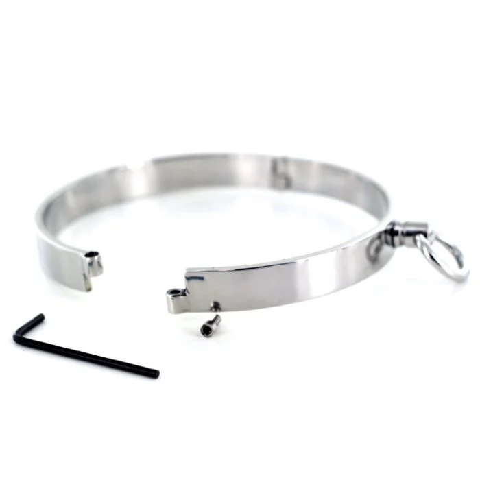 Stainless Steel Slave Collar - Stainless Steel - Stainless Steel Slave Collar