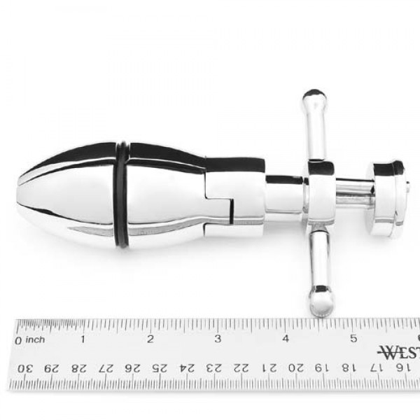 Master Series Trillium Steel Locking Anal Plug - Rubber - Master Series Trillium Steel Locking Anal Plug