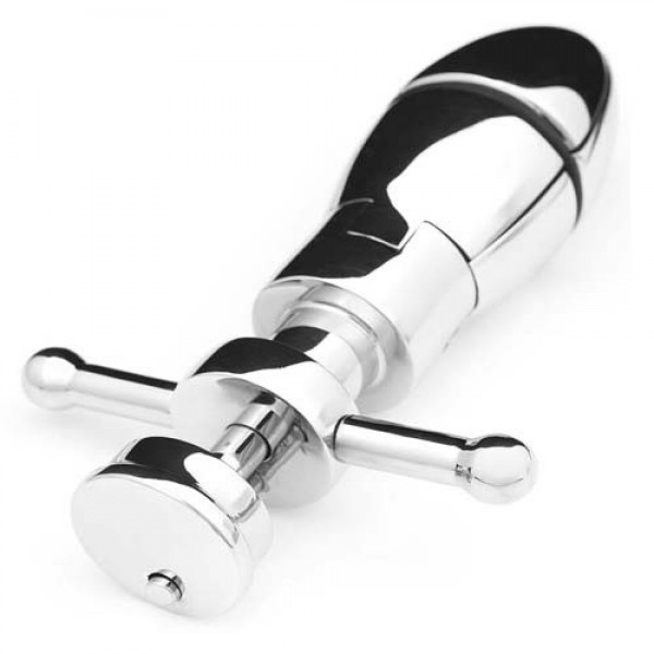 Master Series Trillium Steel Locking Anal Plug - Rubber