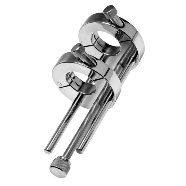 Double Ring Extreme CBT Ball Stretcher - Stainless Steel