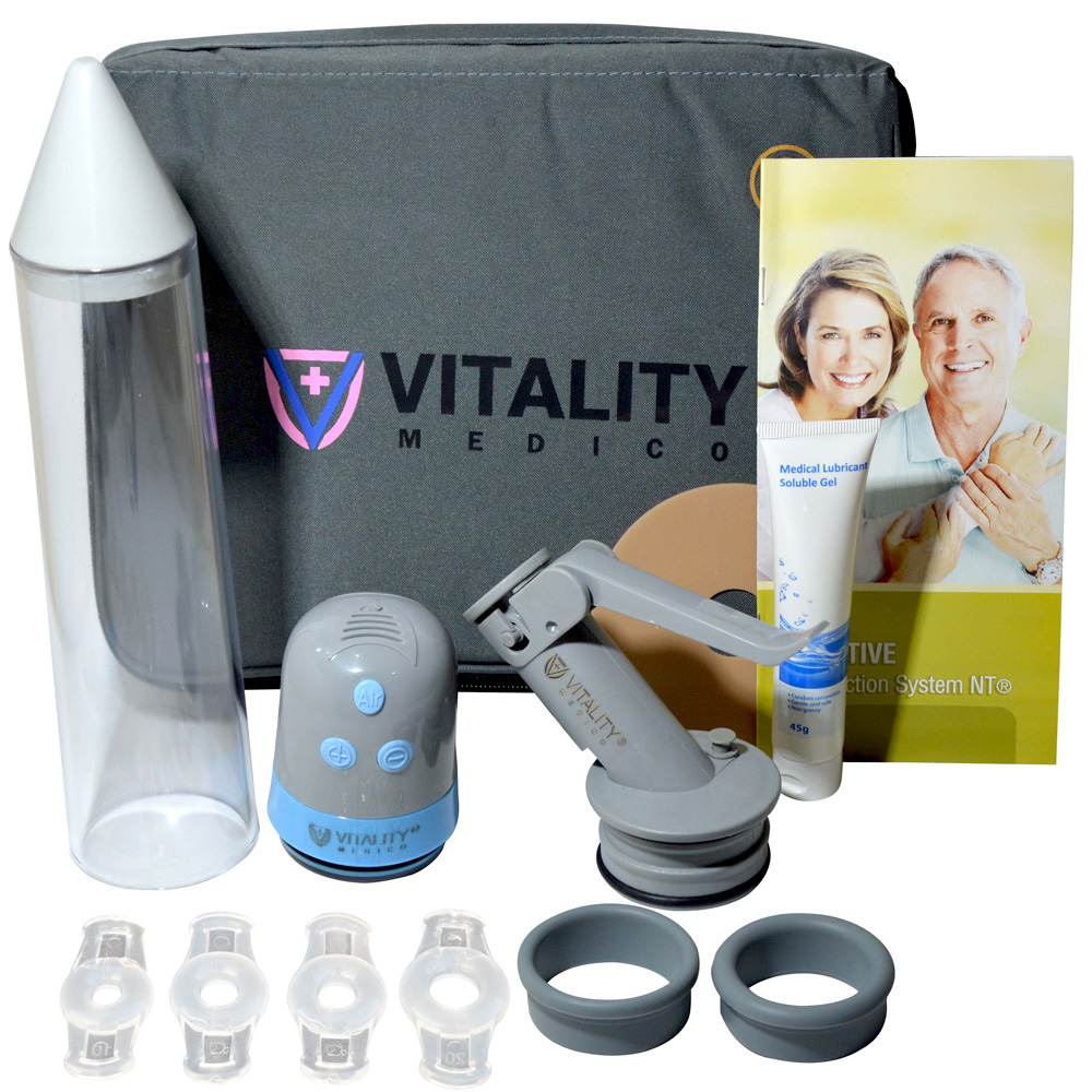 Deluxe Digital Battery Powered / Manual Combo Vacuum Erection Device - The VITALITY MEDICO DUO is a highly effective