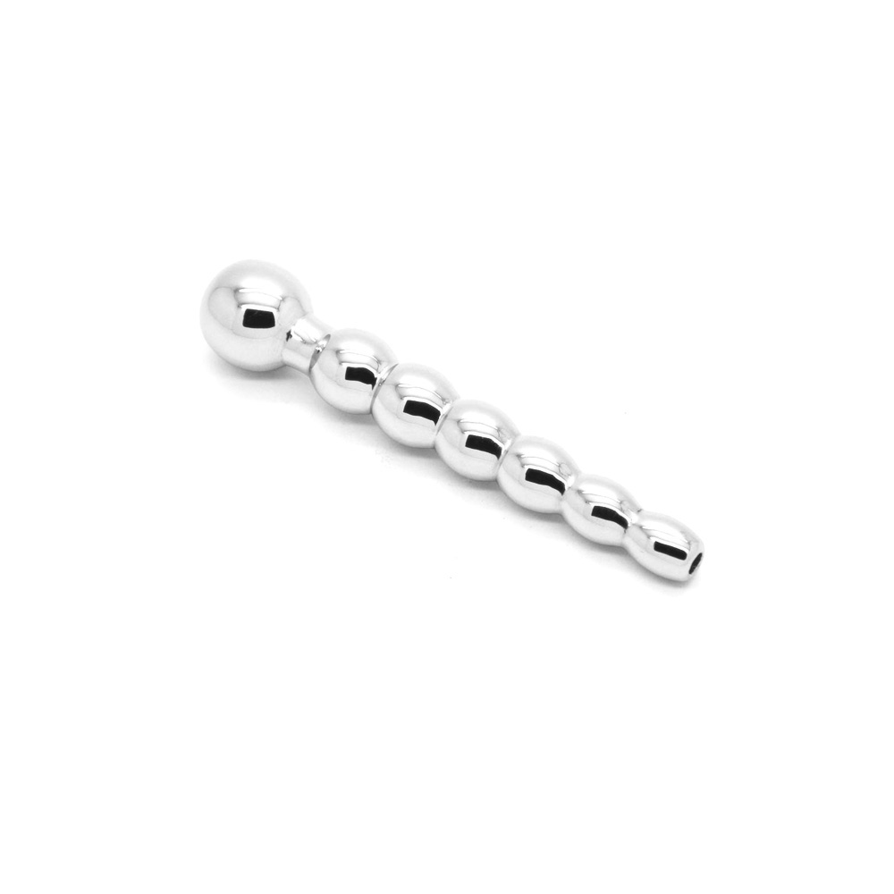 Beaded BiBall Penis Plug - Gold
