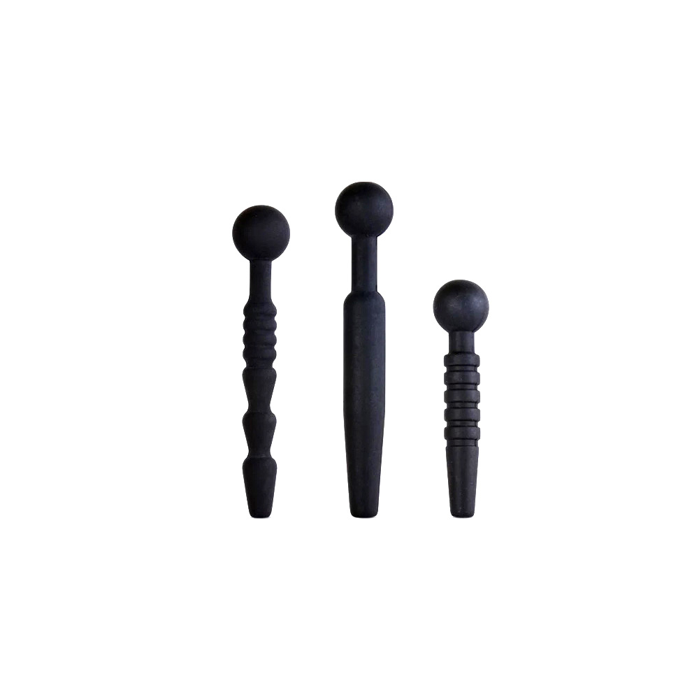 Dark Rods 3 Piece Silicone Penis Plug Set - Silicone
