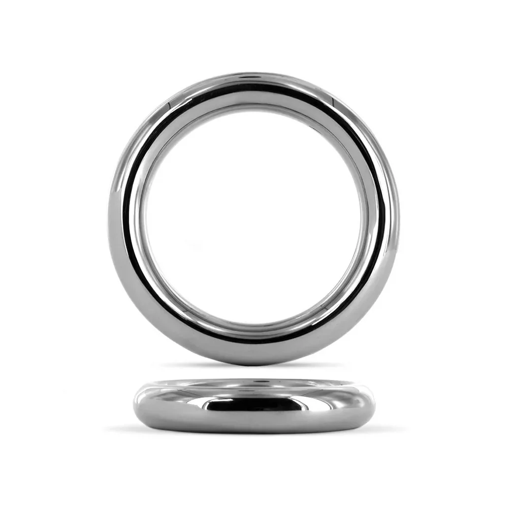 Stainless steel donut cock ring solid polished finish - Take your erection and sexual pleasure to the