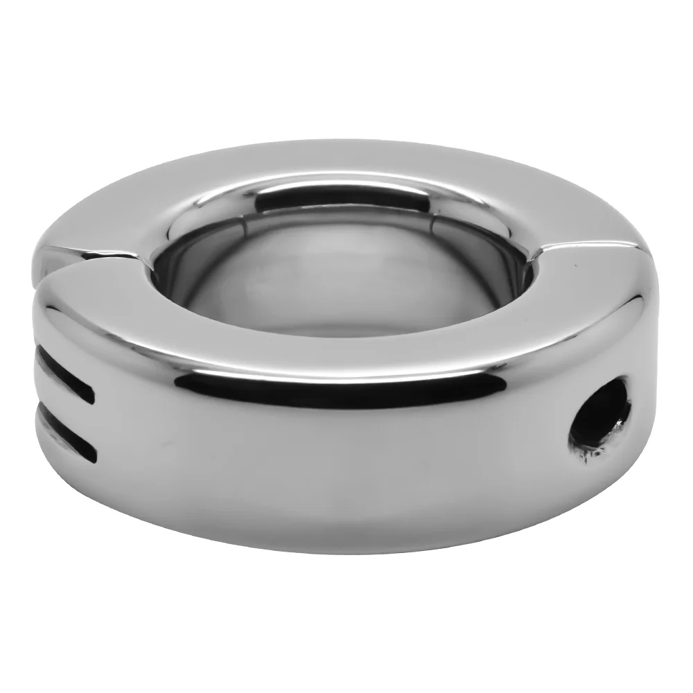 Hinged ball stretcher weight in polished 316L stainless steel with smooth finish and secure screw locking design - Hinged Ball Stretcher Weights Surgical Steel Ball