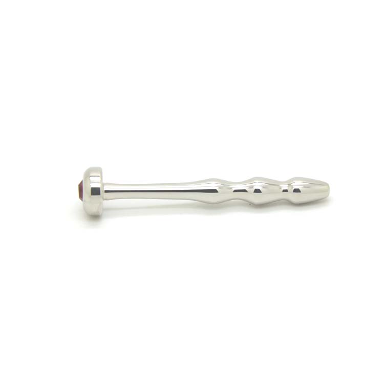 Jeweled Rose Penis Plug - Stainless Steel - Jeweled Rose Penis Plug