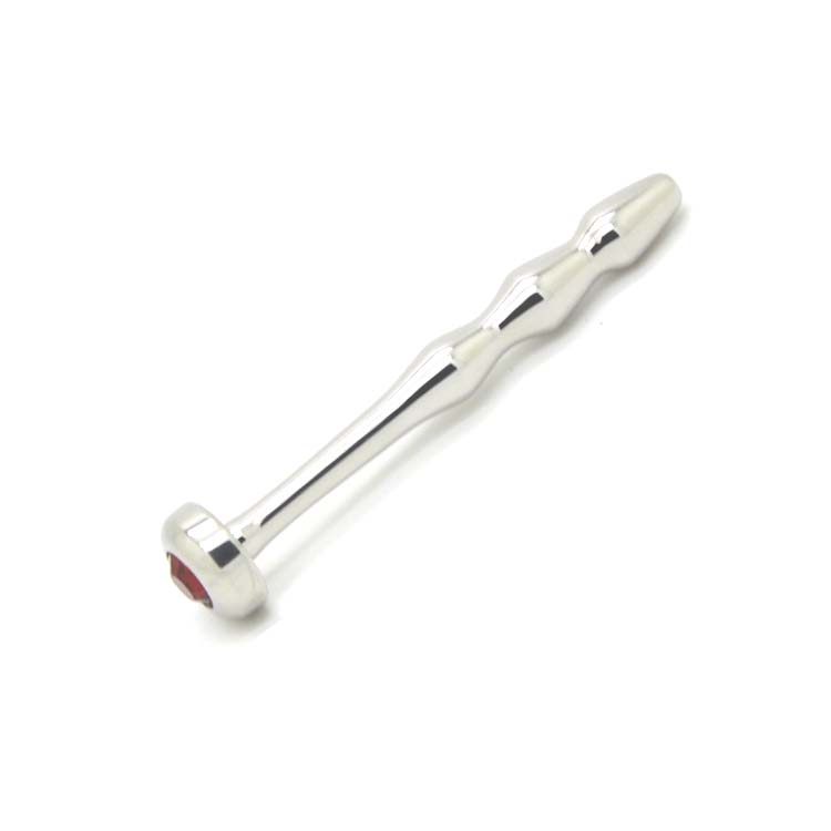 Jeweled Rose Penis Plug - Stainless Steel