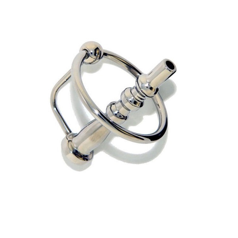Ribbed Wedge Plug with Glans Ring - Metal