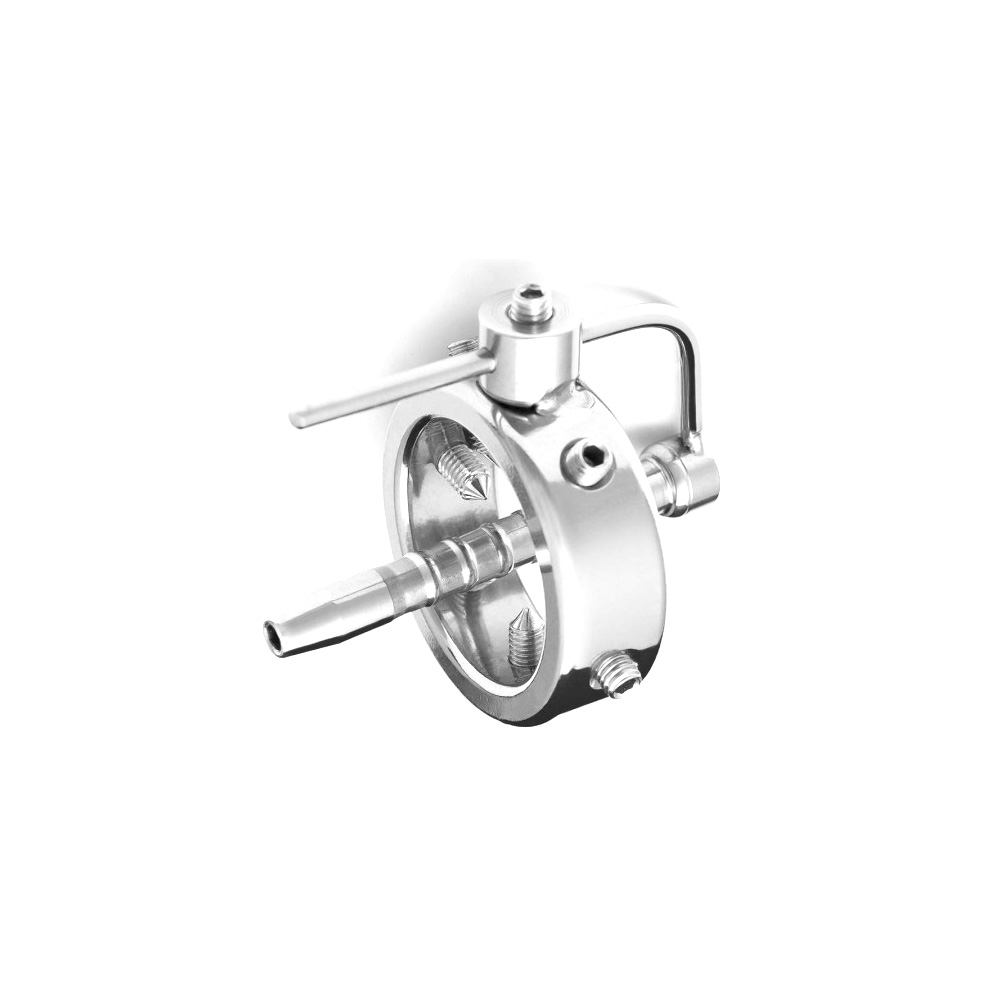 Sadistic Cock Head Wand with Chastity Device - With the Extreme Steel Sadistic Cock Head Wand