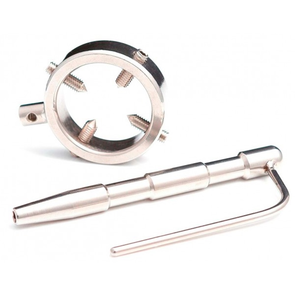 Sadistic Spike Penis Head Wand Chastity Device - Experience a new level of sadistic satisfaction - Sadistic Spike Penis Head Wand Chastity Device